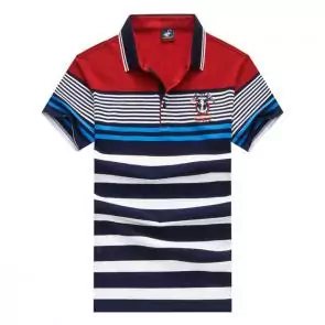 shark hommes t-shirt polo shirt summer lapel stripe united kingdom national flag red